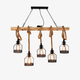 Hemp Rope Industrial Grenade Chandelier - YhLamps