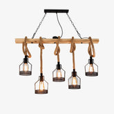 Hemp Rope Industrial Grenade Chandelier - YhLamps