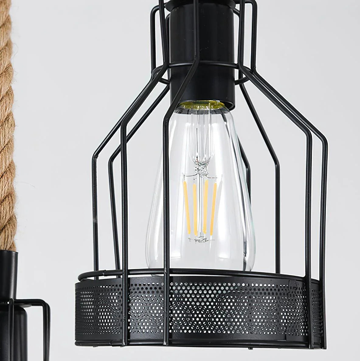 Hemp Rope Industrial Grenade Chandelier - YhLamps