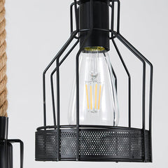 Hemp Rope Industrial Grenade Chandelier - YhLamps