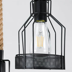 Hemp Rope Industrial Grenade Chandelier - YhLamps