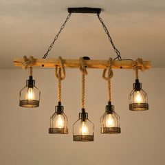 Hemp Rope Industrial Grenade Chandelier - YhLamps