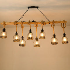 Hemp Rope Industrial Grenade Chandelier - YhLamps