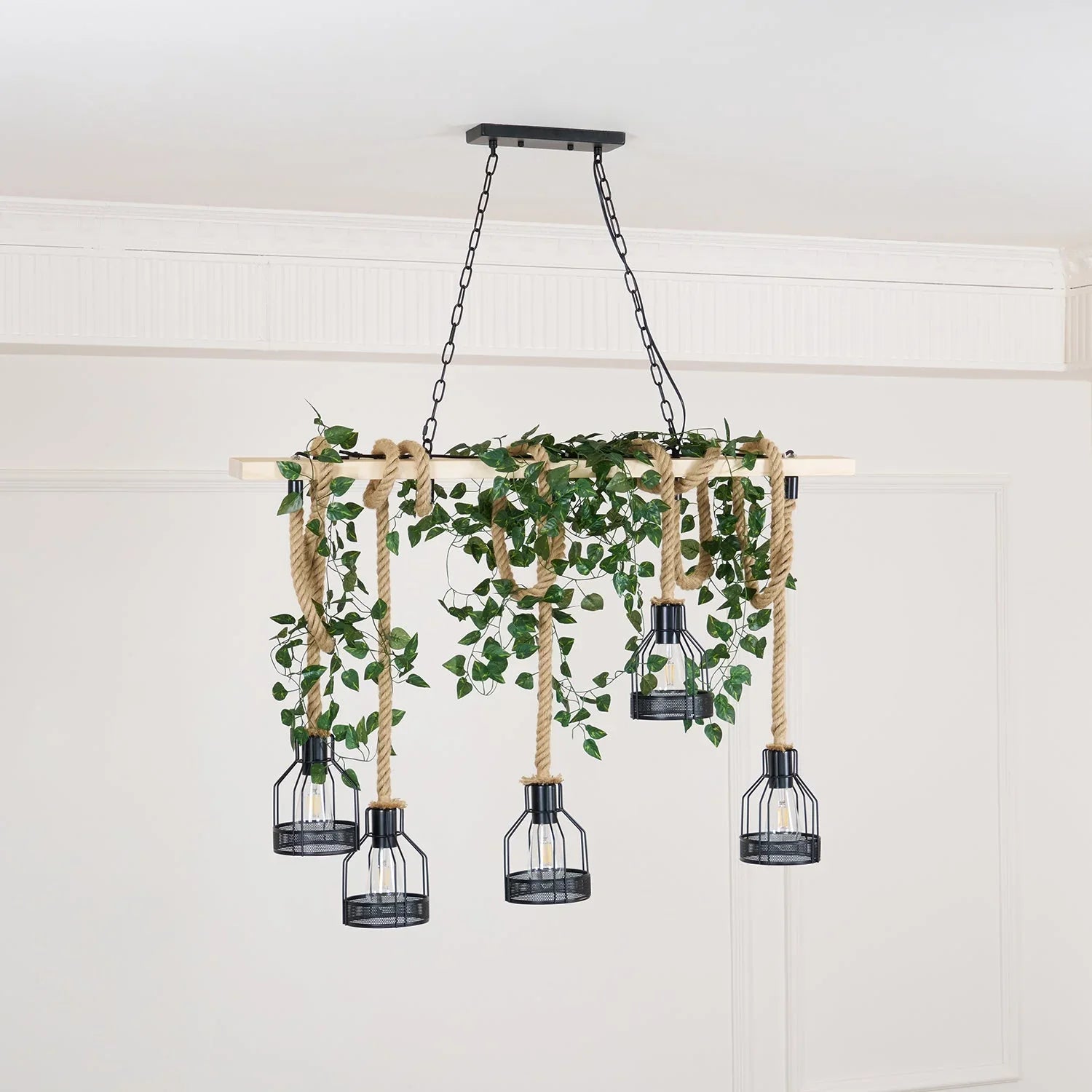 Hemp Rope Industrial Grenade Chandelier - YhLamps