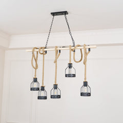 Hemp Rope Industrial Grenade Chandelier - YhLamps