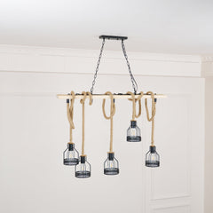 Hemp Rope Industrial Grenade Chandelier - YhLamps