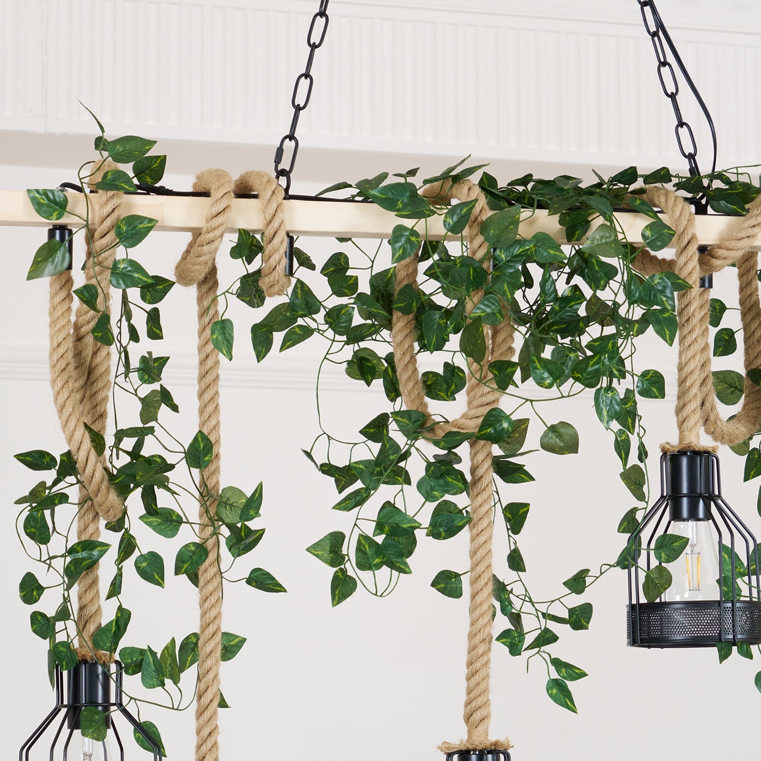 Hemp Rope Industrial Grenade Chandelier - YhLamps