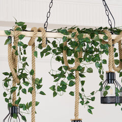 Hemp Rope Industrial Grenade Chandelier - YhLamps