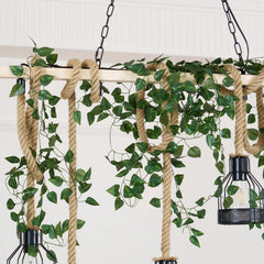 Hemp Rope Industrial Grenade Chandelier - YhLamps