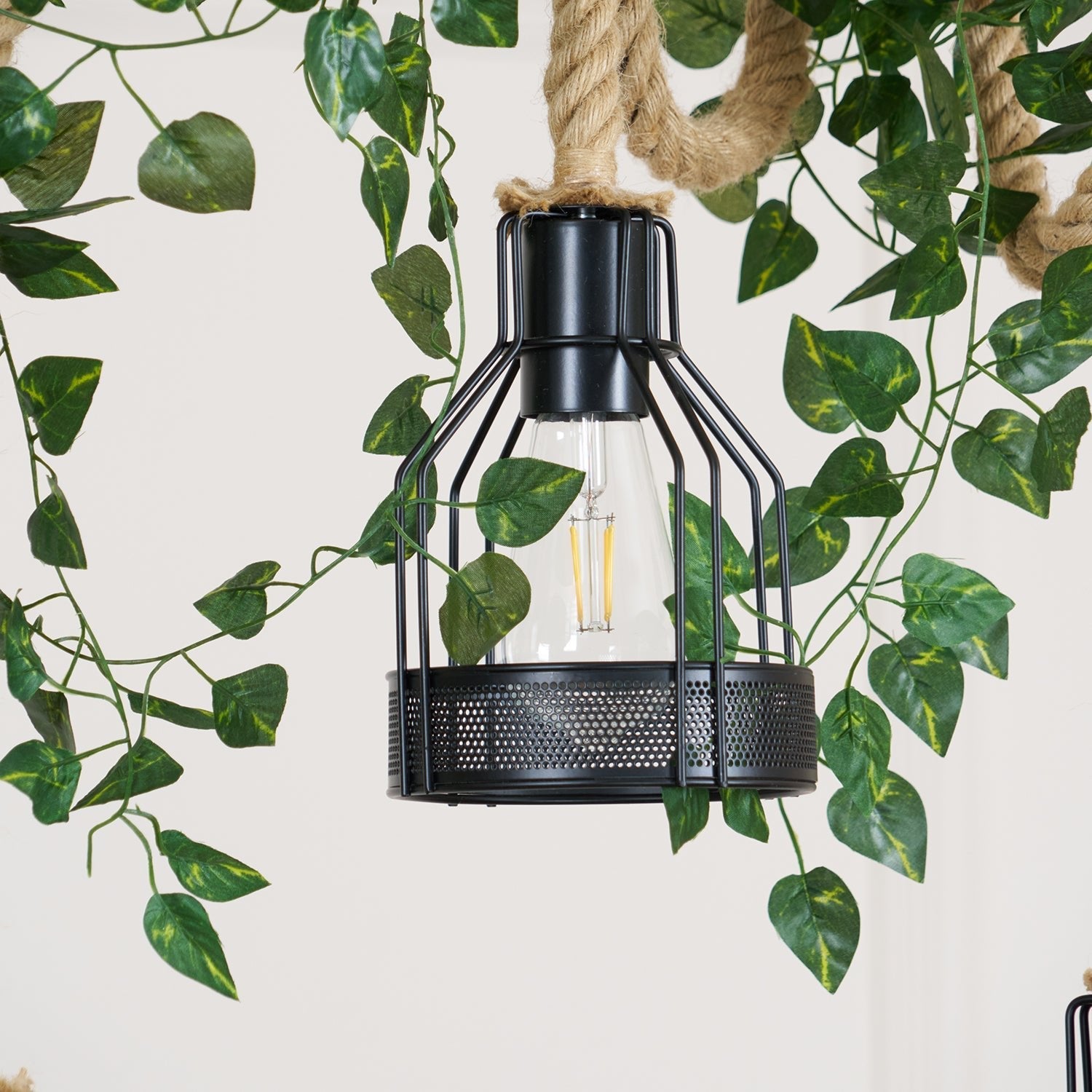 Hemp Rope Industrial Grenade Chandelier - YhLamps