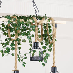 Hemp Rope Industrial Grenade Chandelier - YhLamps
