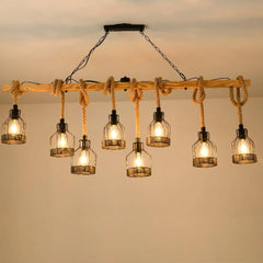 Hemp Rope Industrial Grenade Chandelier - YhLamps