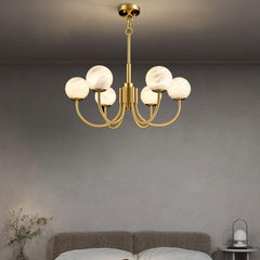 Aurelian Alabaster Globe Chandelier - YhLamps