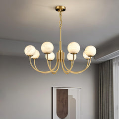 Aurelian Alabaster Globe Chandelier - YhLamps