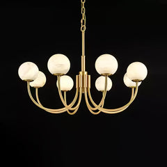 Aurelian Alabaster Globe Chandelier - YhLamps