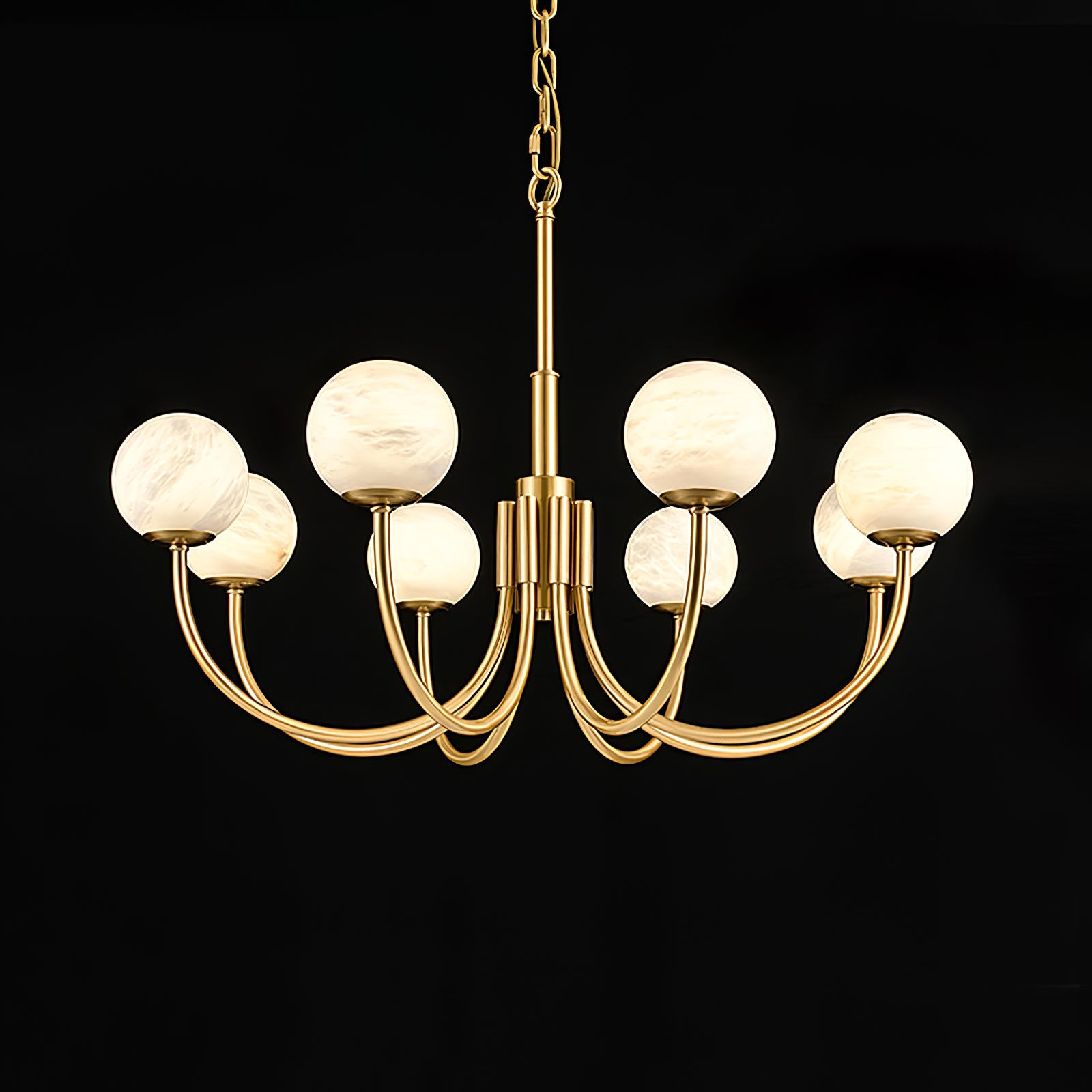 Aurelian Alabaster Globe Chandelier - YhLamps