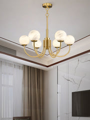 Aurelian Alabaster Globe Chandelier - YhLamps