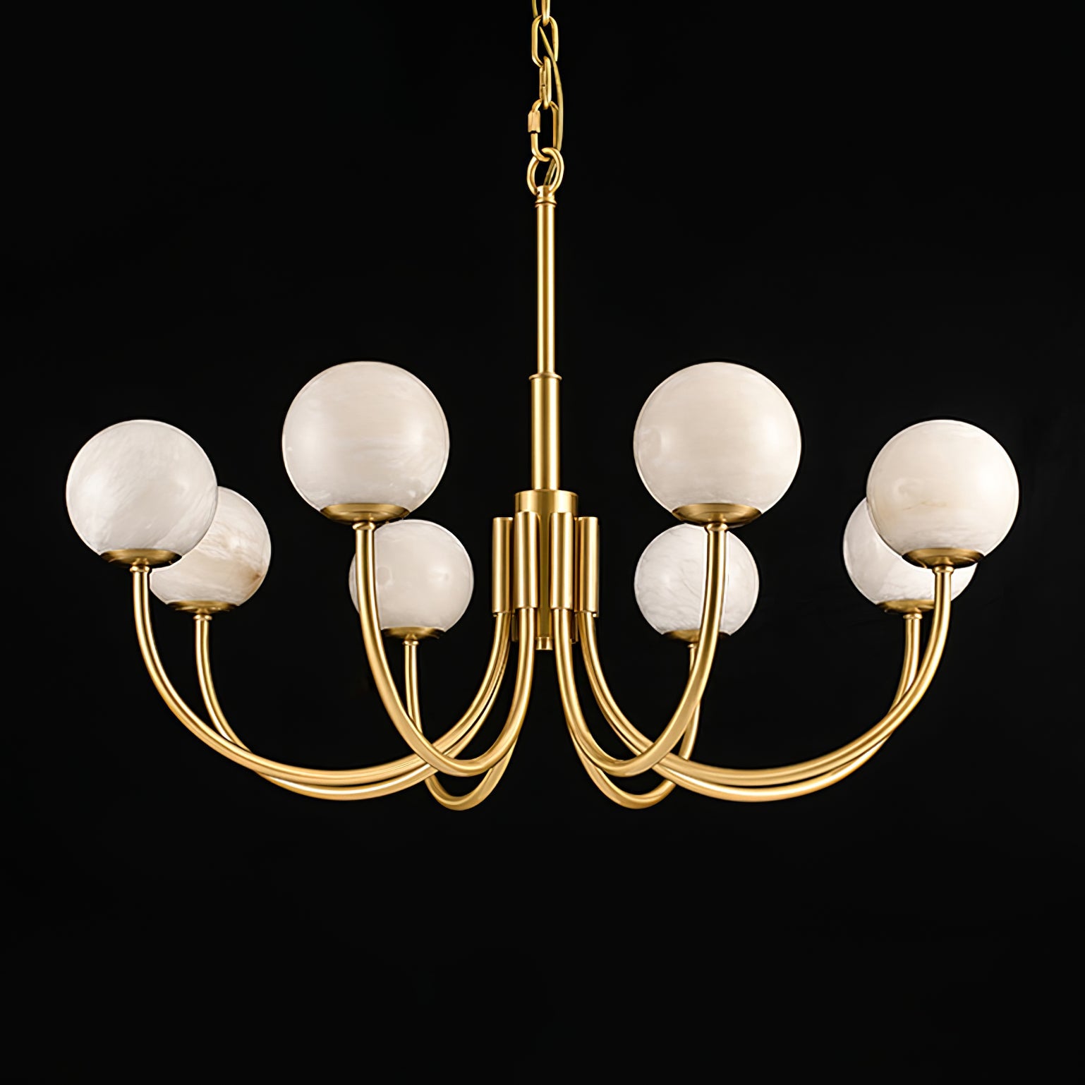 Aurelian Alabaster Globe Chandelier - YhLamps