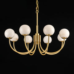 Aurelian Alabaster Globe Chandelier - YhLamps