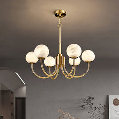 Aurelian Alabaster Globe Chandelier - YhLamps