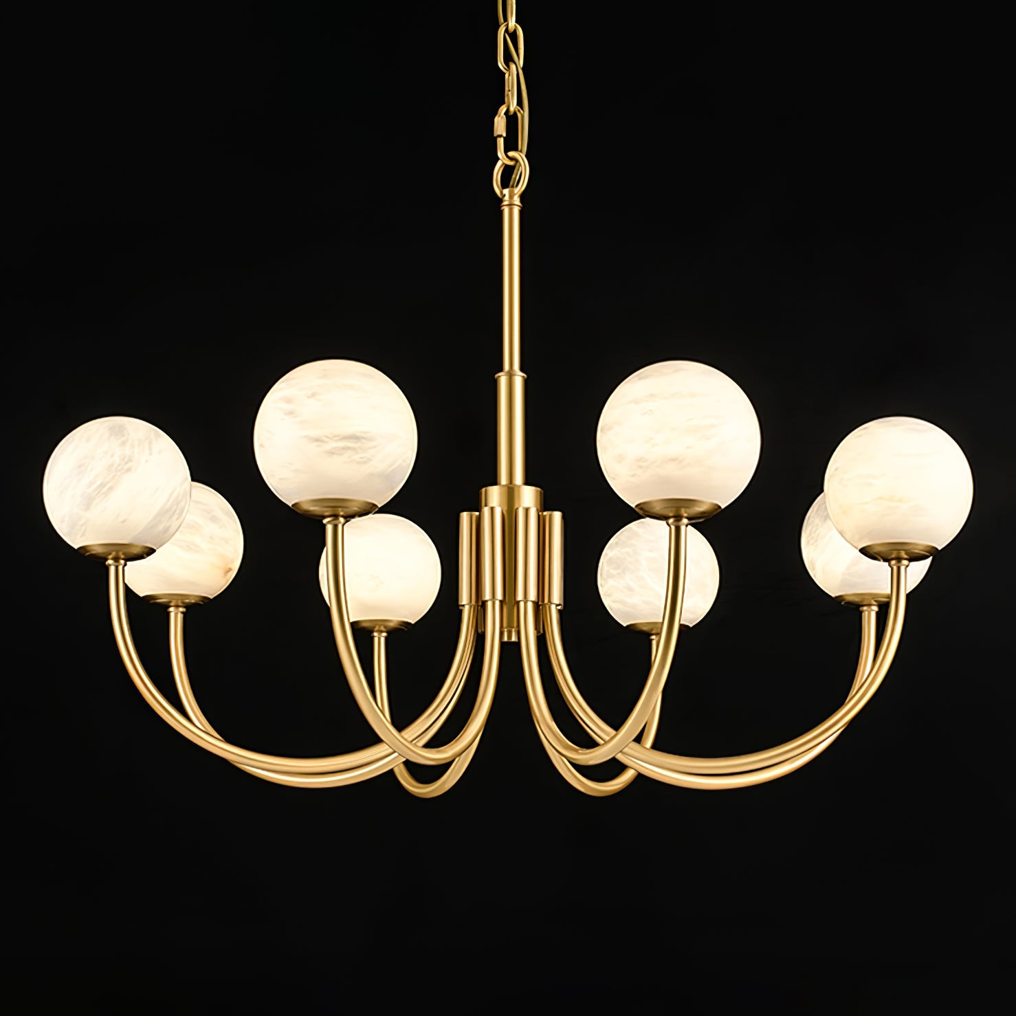 Aurelian Alabaster Globe Chandelier - YhLamps