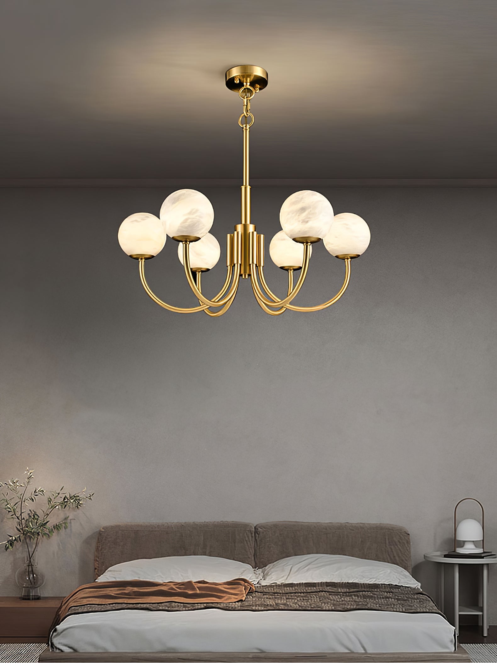 Aurelian Alabaster Globe Chandelier - YhLamps