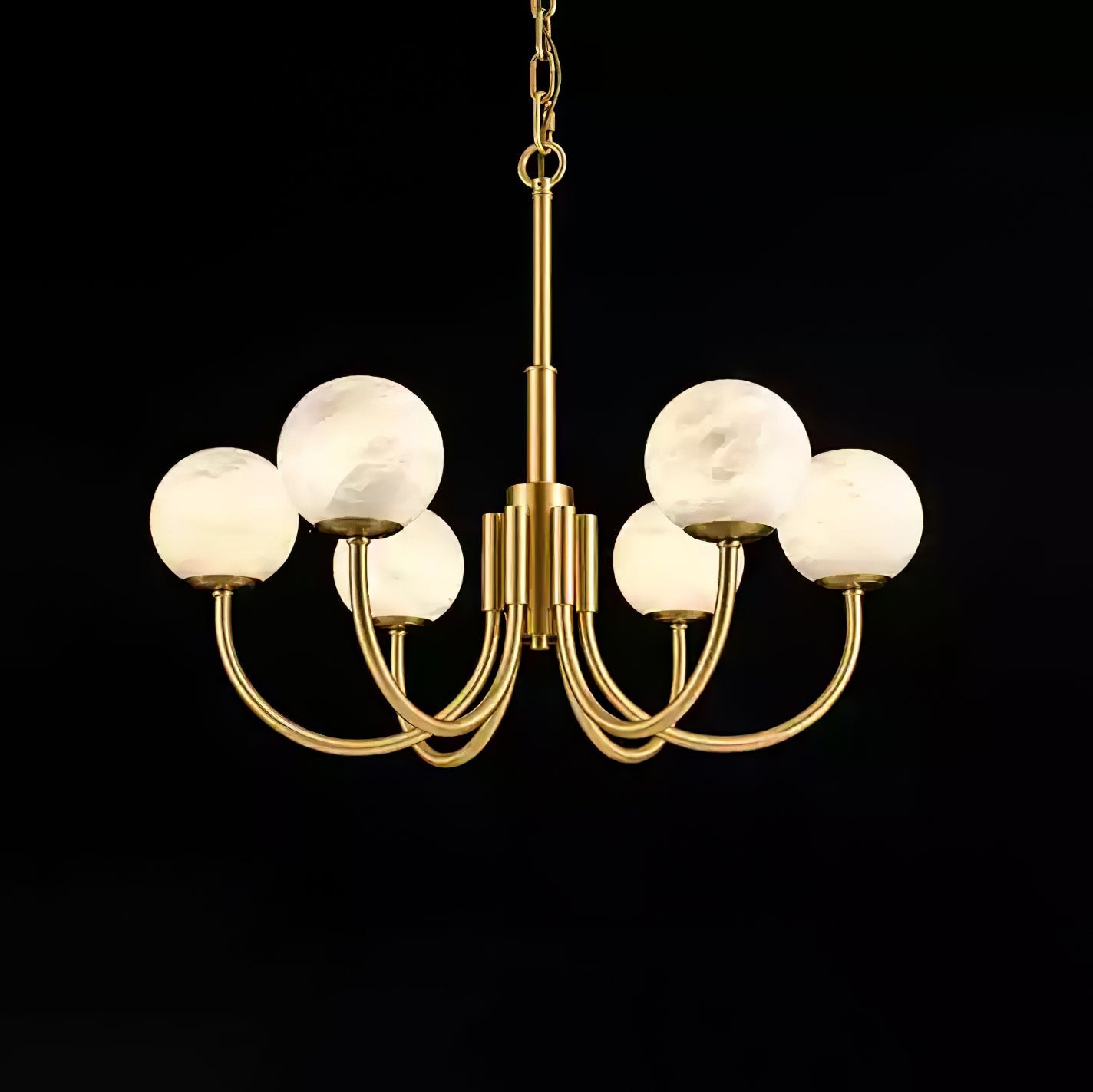 Aurelian Alabaster Globe Chandelier - YhLamps