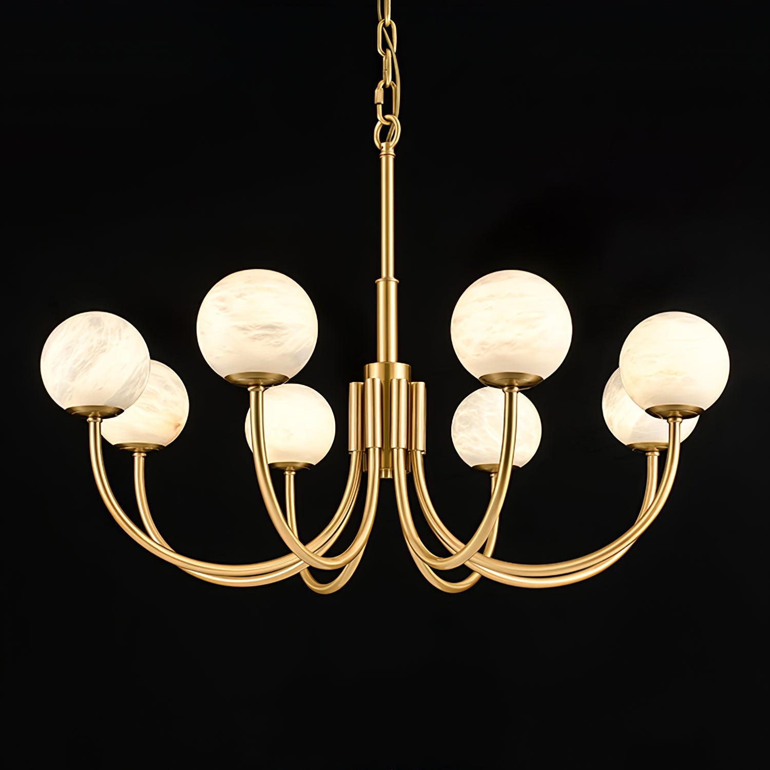Aurelian Alabaster Globe Chandelier - YhLamps