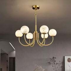 Aurelian Alabaster Globe Chandelier - YhLamps
