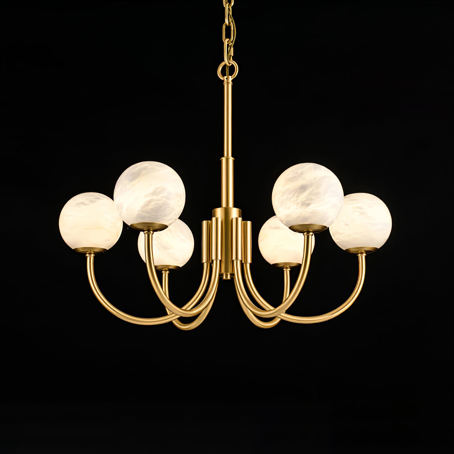 Aurelian Alabaster Globe Chandelier - YhLamps