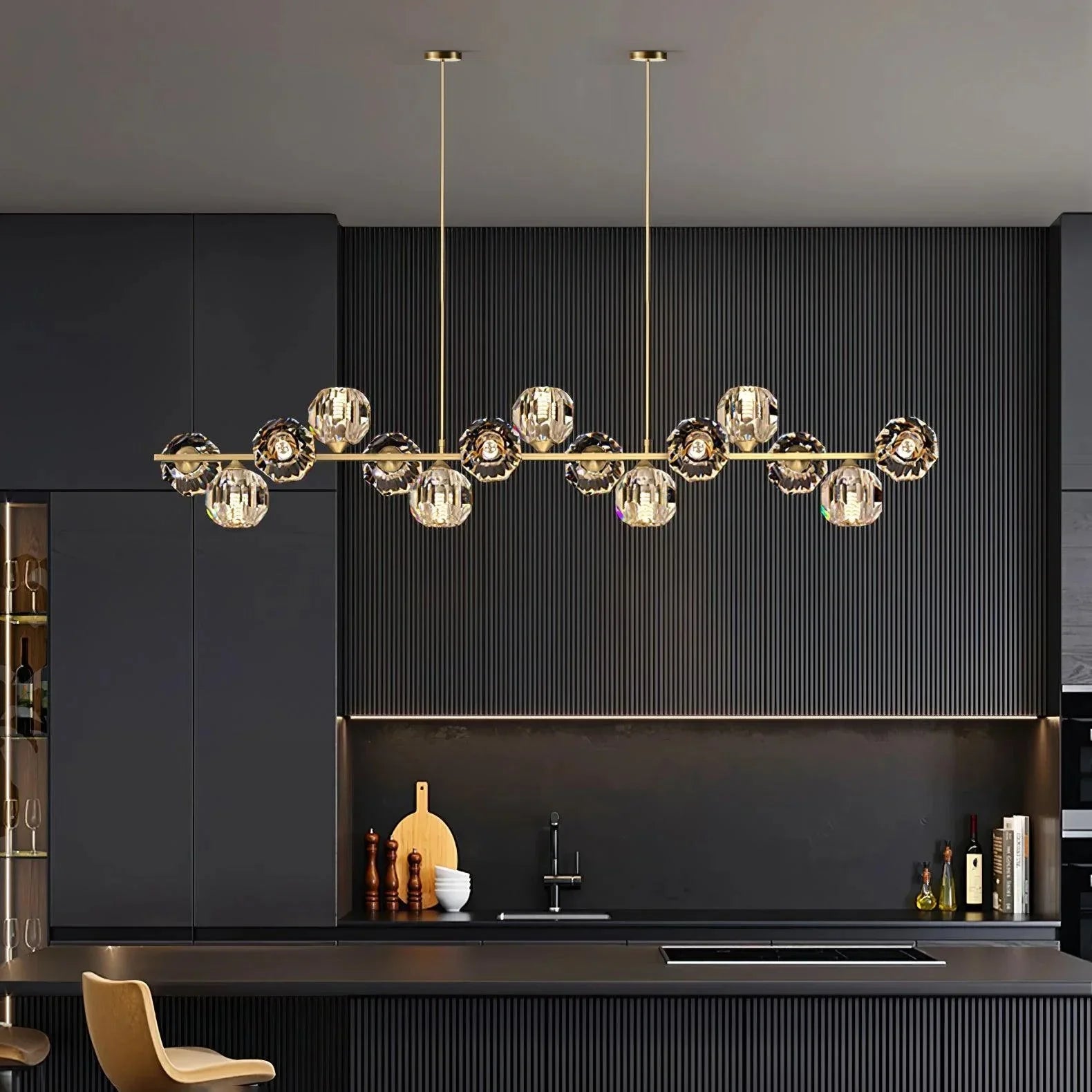 Crystal Glass Ball Chandelier - YhLamps