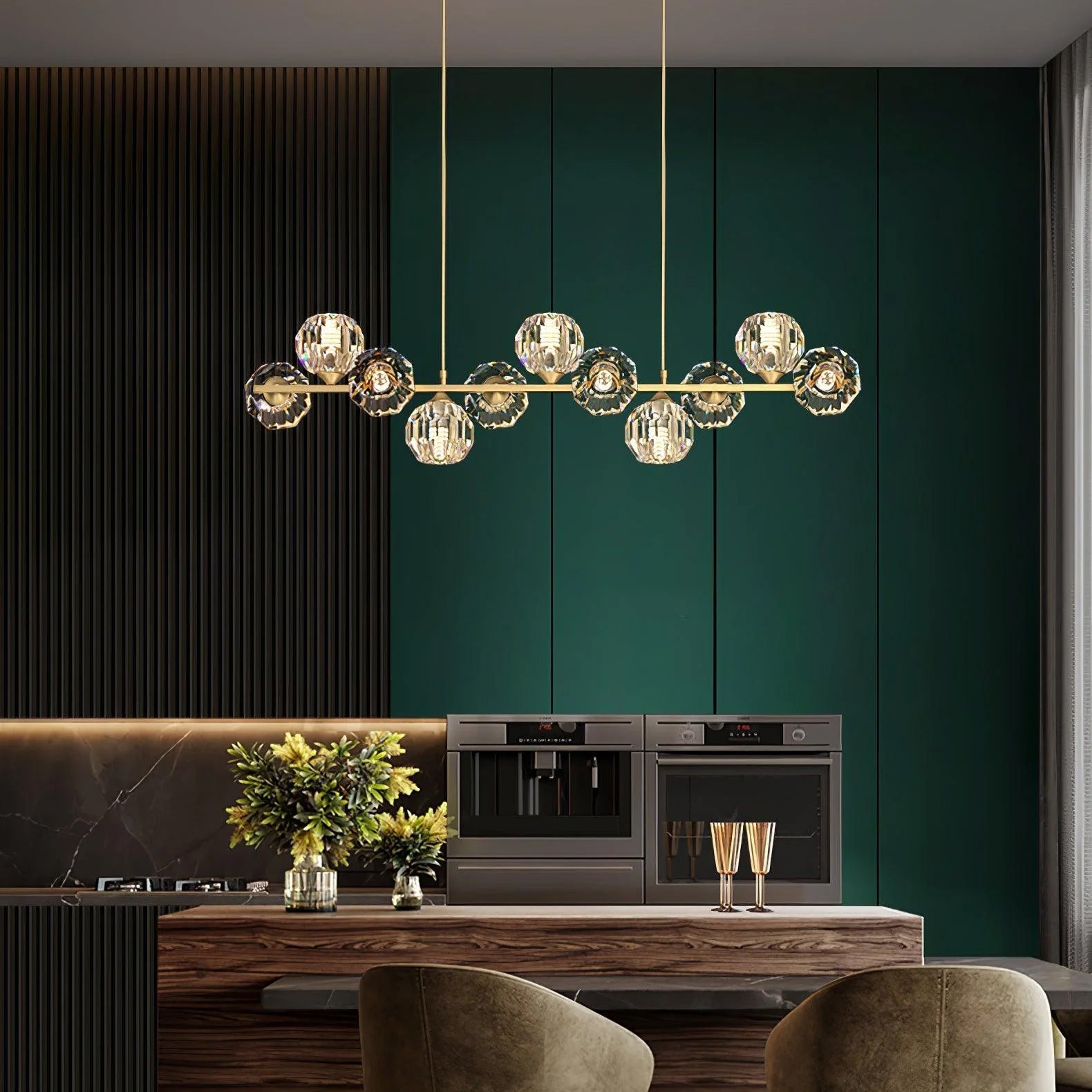 Crystal Glass Ball Chandelier - YhLamps