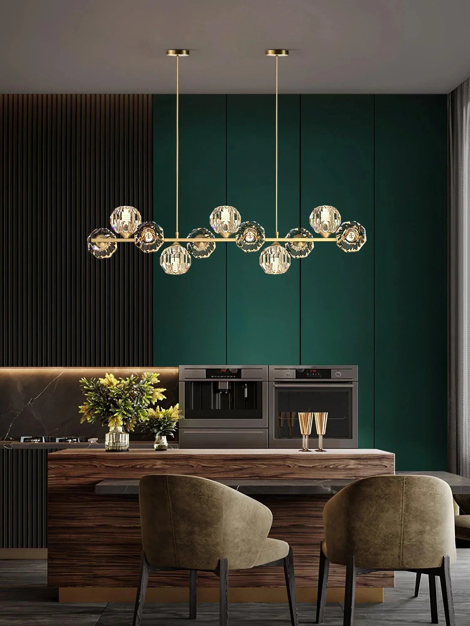 Crystal Glass Ball Chandelier - YhLamps