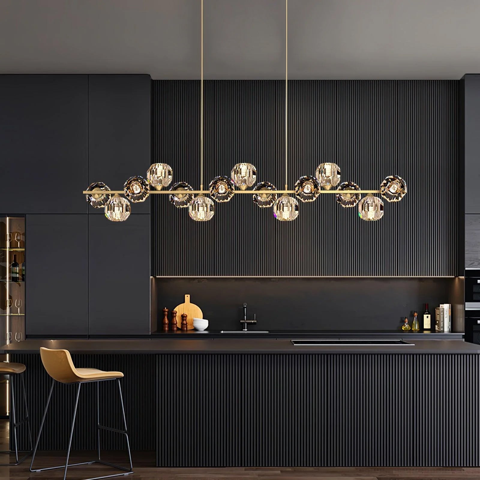 Crystal Glass Ball Chandelier - YhLamps