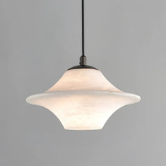YH Lamps modern black and white saucer-shaped alabaster pendant light chandelier