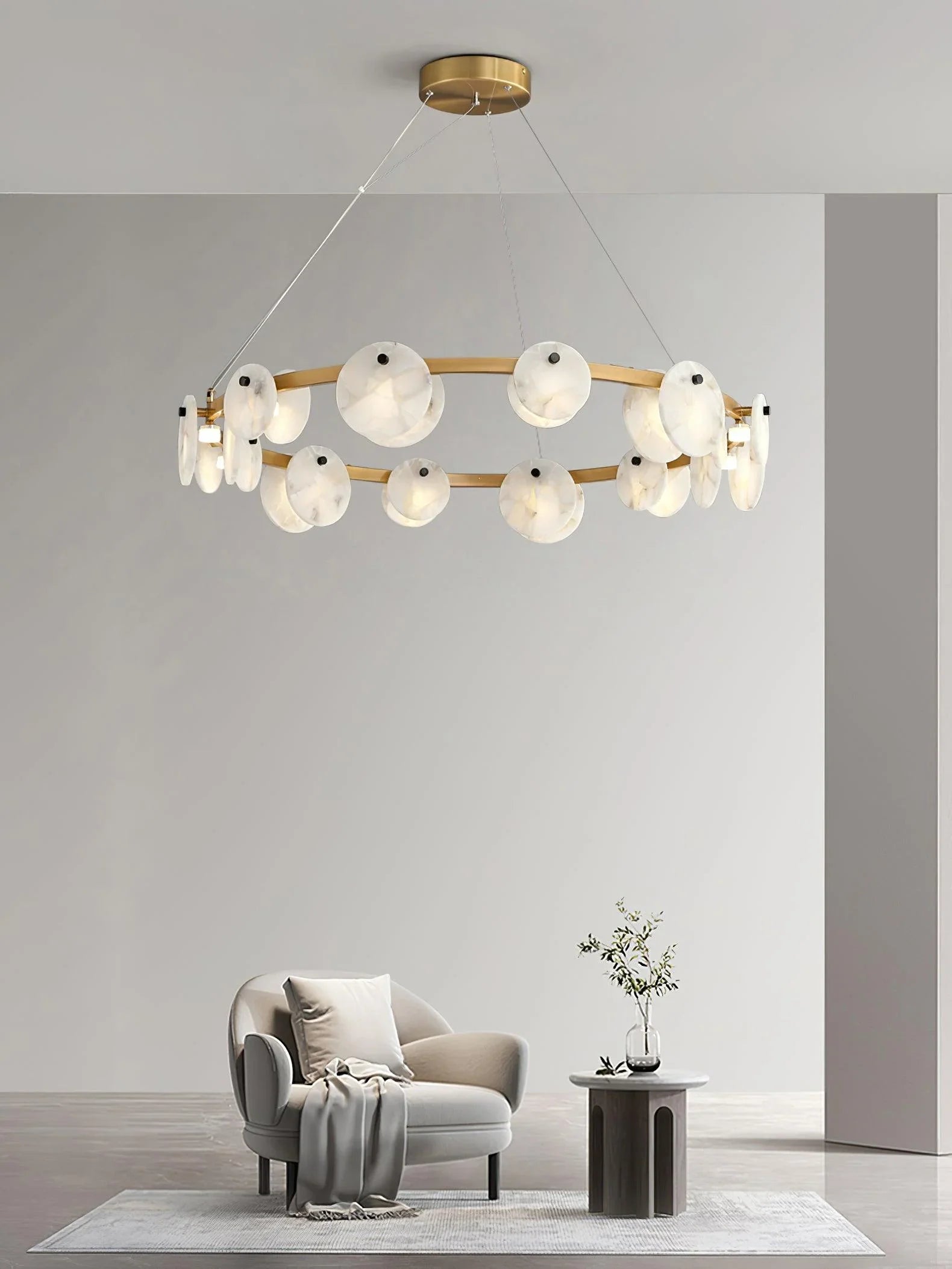 Trinidad Alabaster Chandelier - YhLamps