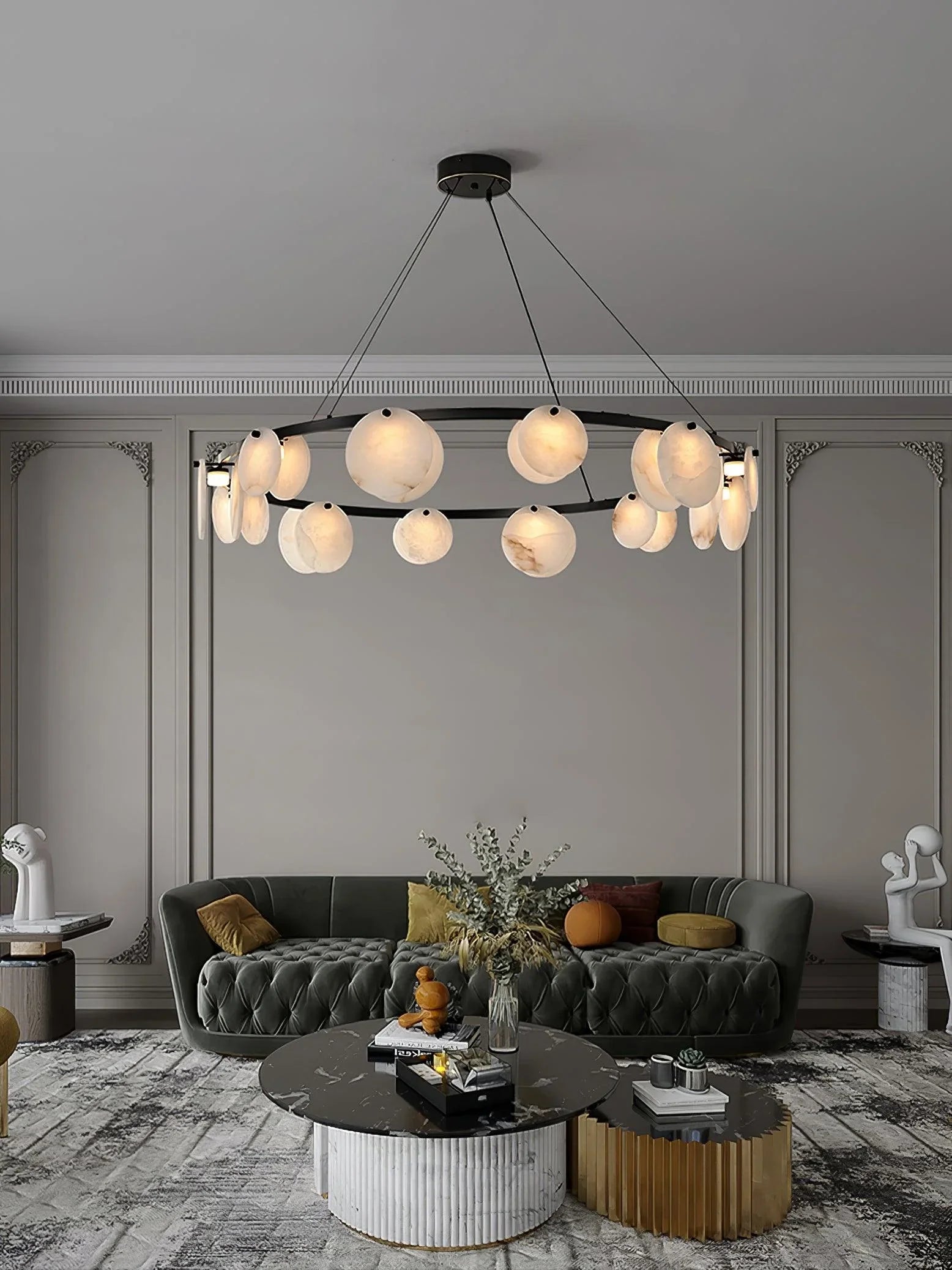 Trinidad Alabaster Chandelier - YhLamps