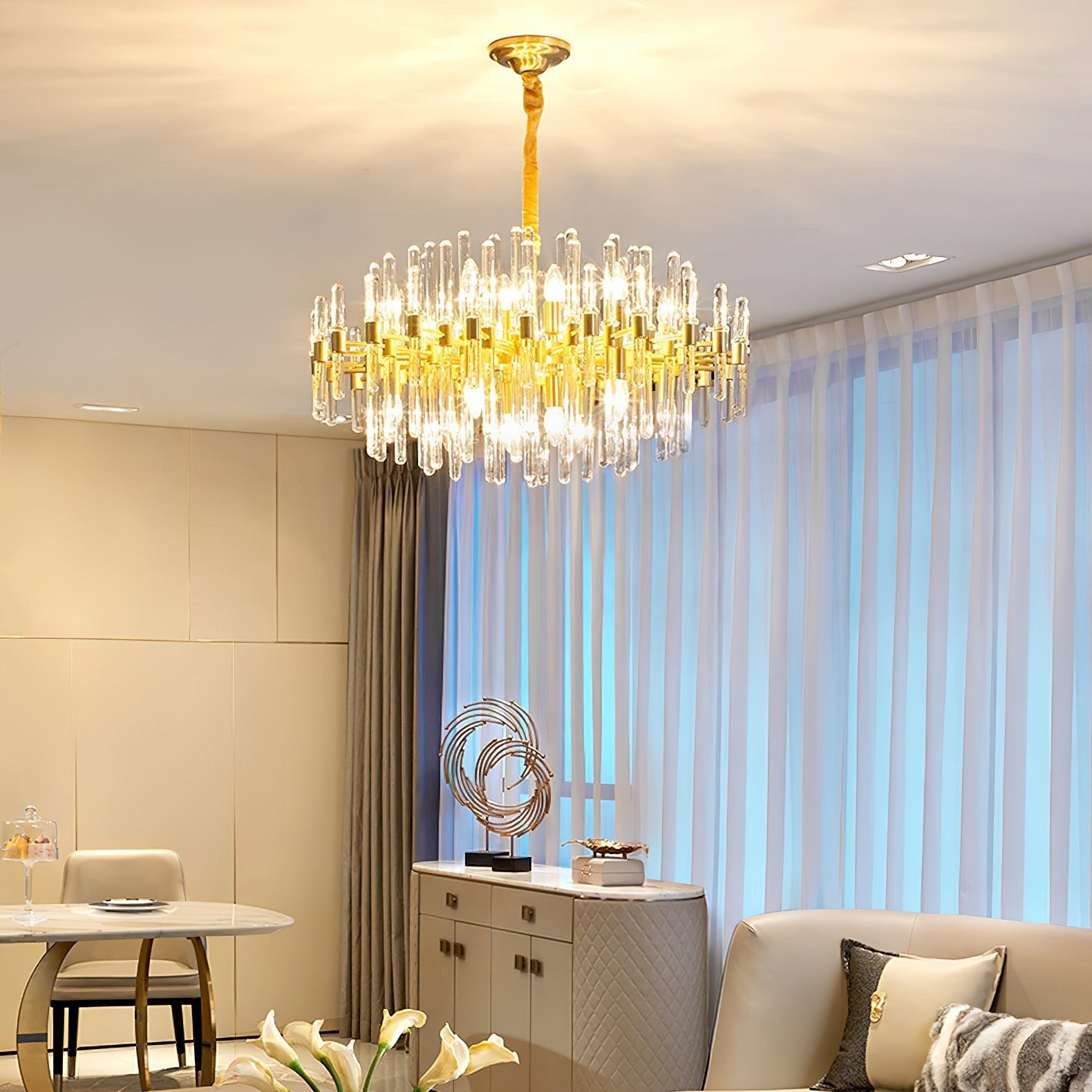 Vintage Antique Brass Chandelier - YhLamps