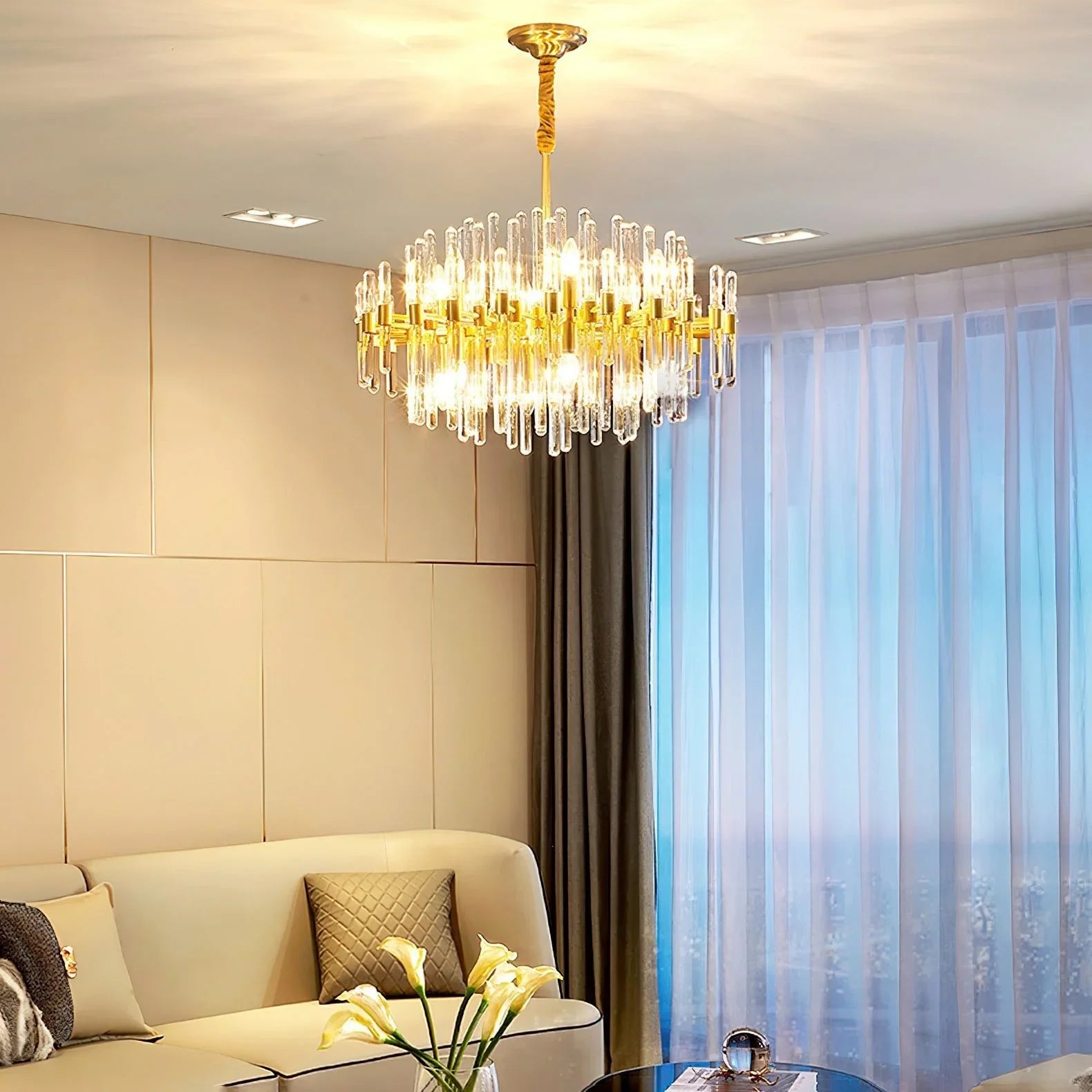 Vintage Antique Brass Chandelier - YhLamps