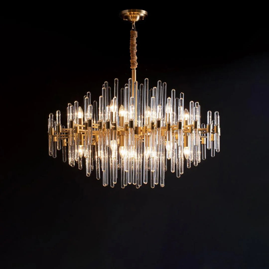 Vintage Antique Brass Chandelier - YhLamps