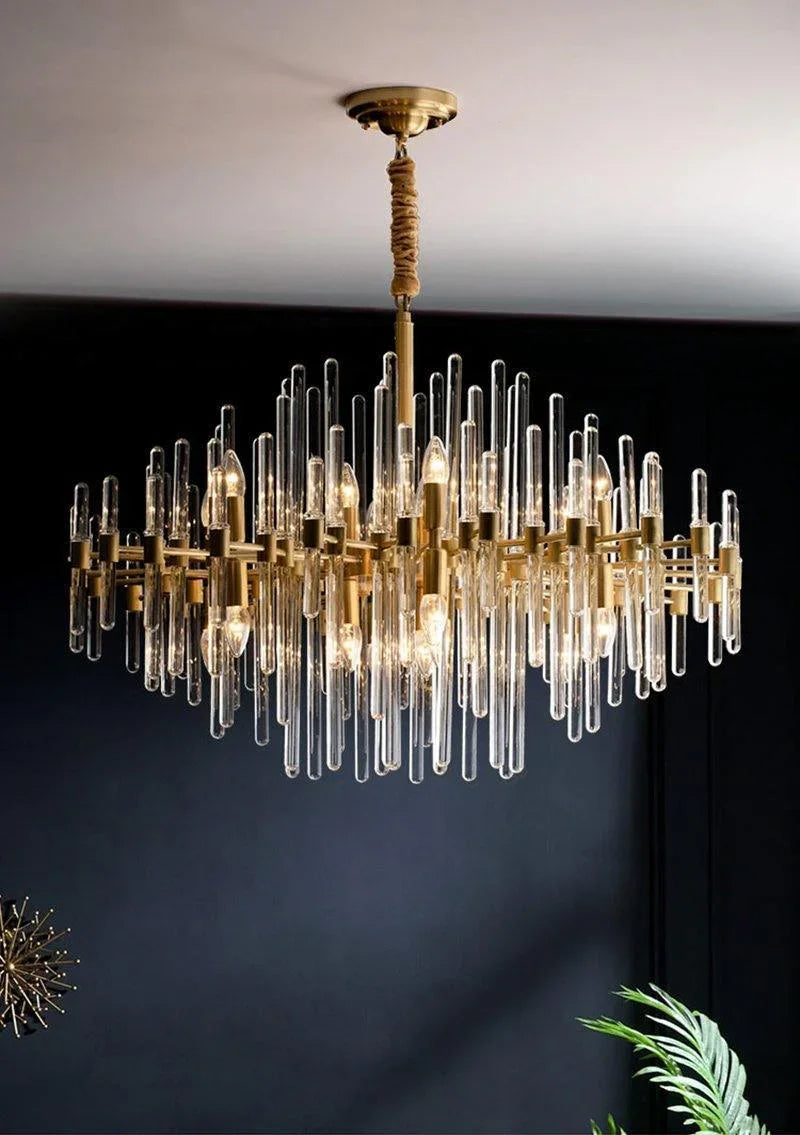 Vintage Antique Brass Chandelier - YhLamps
