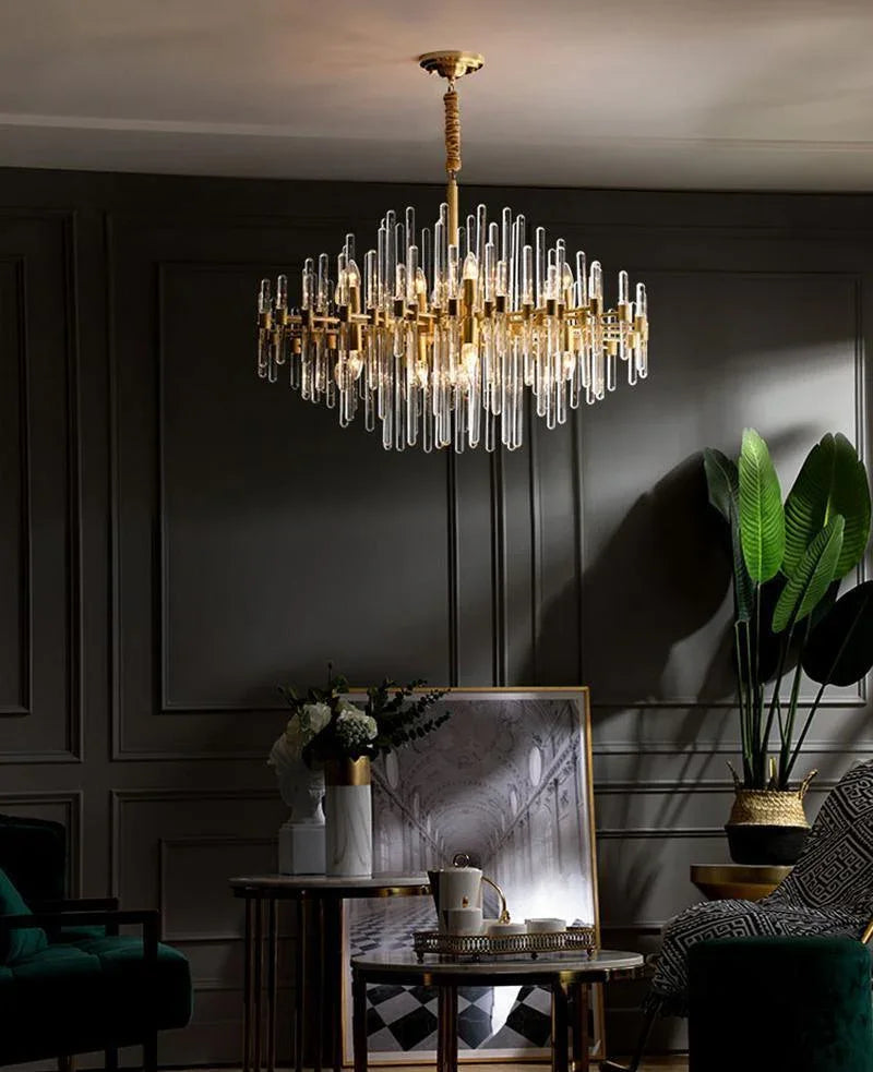 Vintage Antique Brass Chandelier - YhLamps