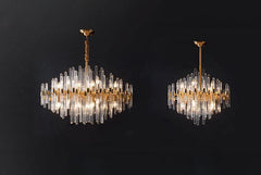 Vintage Antique Brass Chandelier - YhLamps