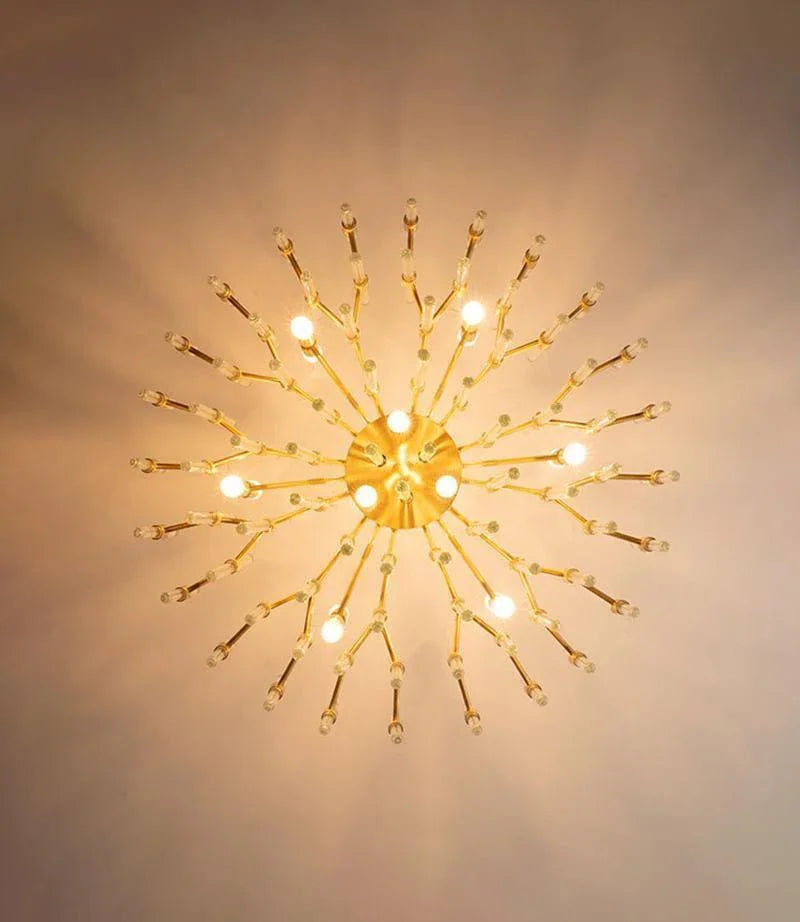 Vintage Antique Brass Chandelier - YhLamps