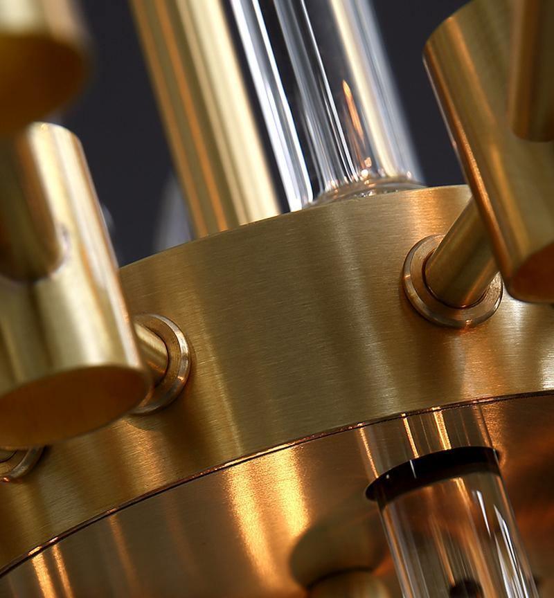 Vintage Antique Brass Chandelier - YhLamps