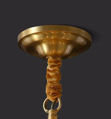 Vintage Antique Brass Chandelier - YhLamps