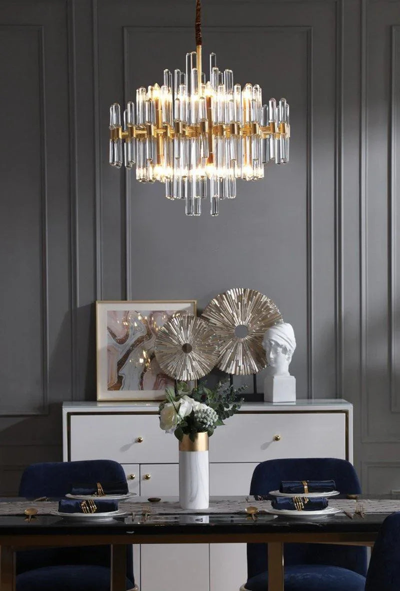 Vintage Antique Brass Chandelier - YhLamps