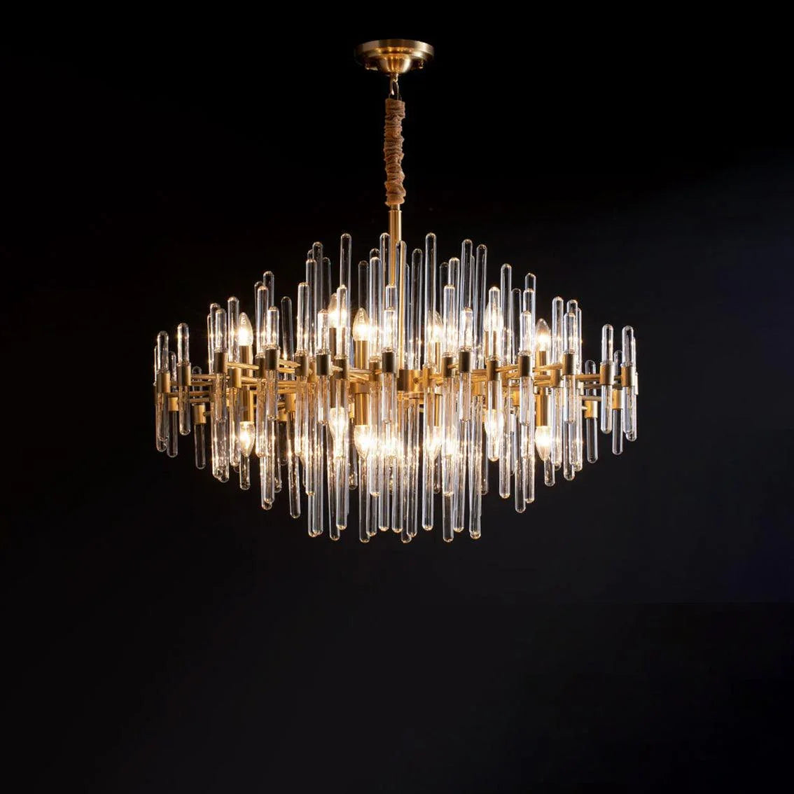 Vintage Antique Brass Chandelier - YhLamps