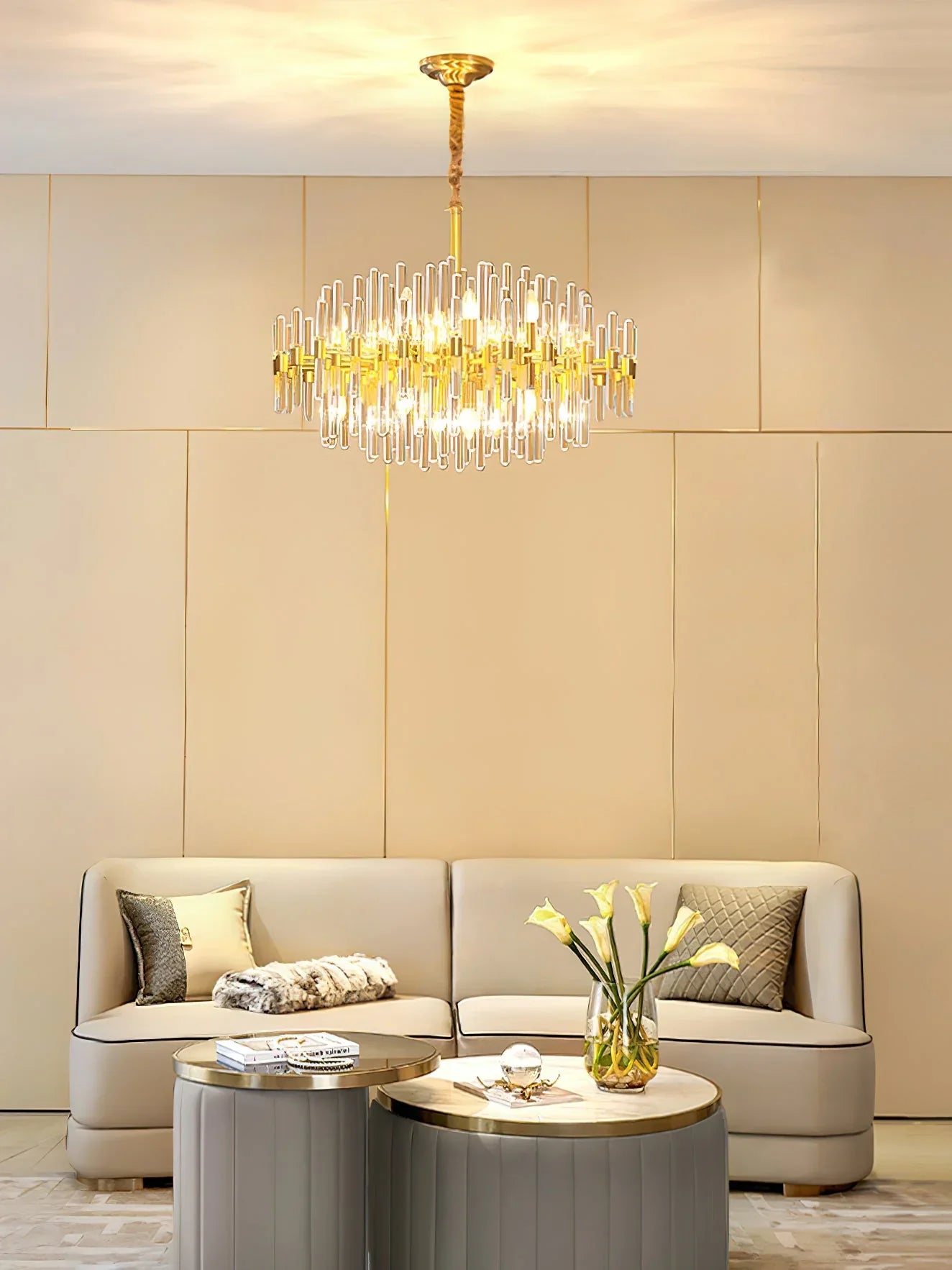 Vintage Antique Brass Chandelier - YhLamps