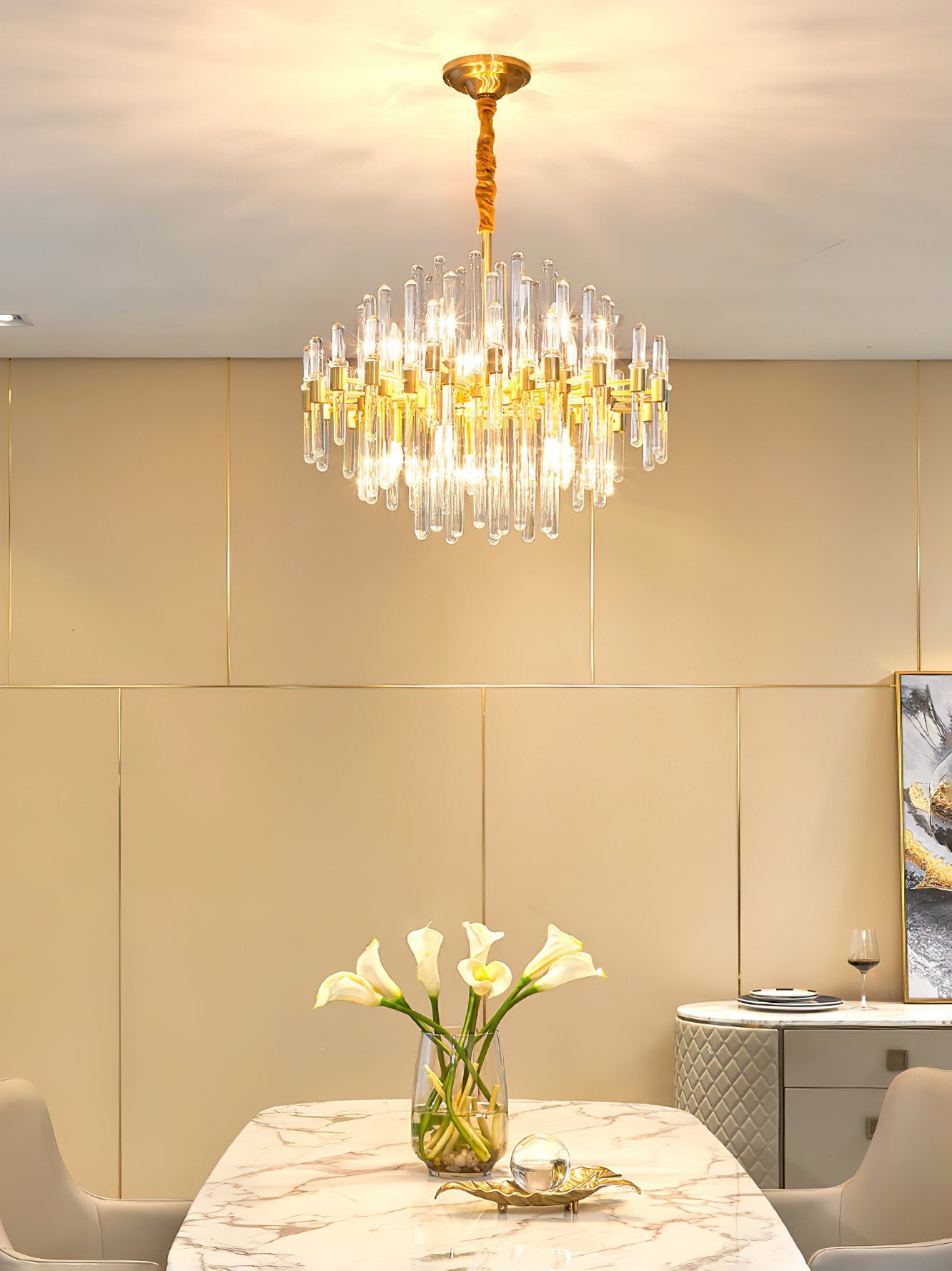 Vintage Antique Brass Chandelier - YhLamps